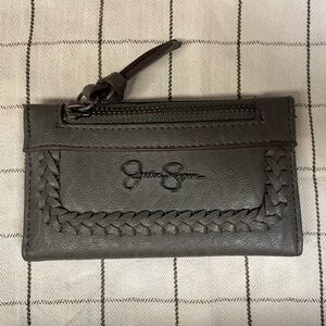 Jessica Simpson Gray Leather Wallet